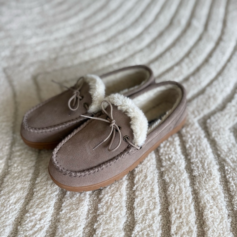 TIMBERLAND faux fur tie moccasin